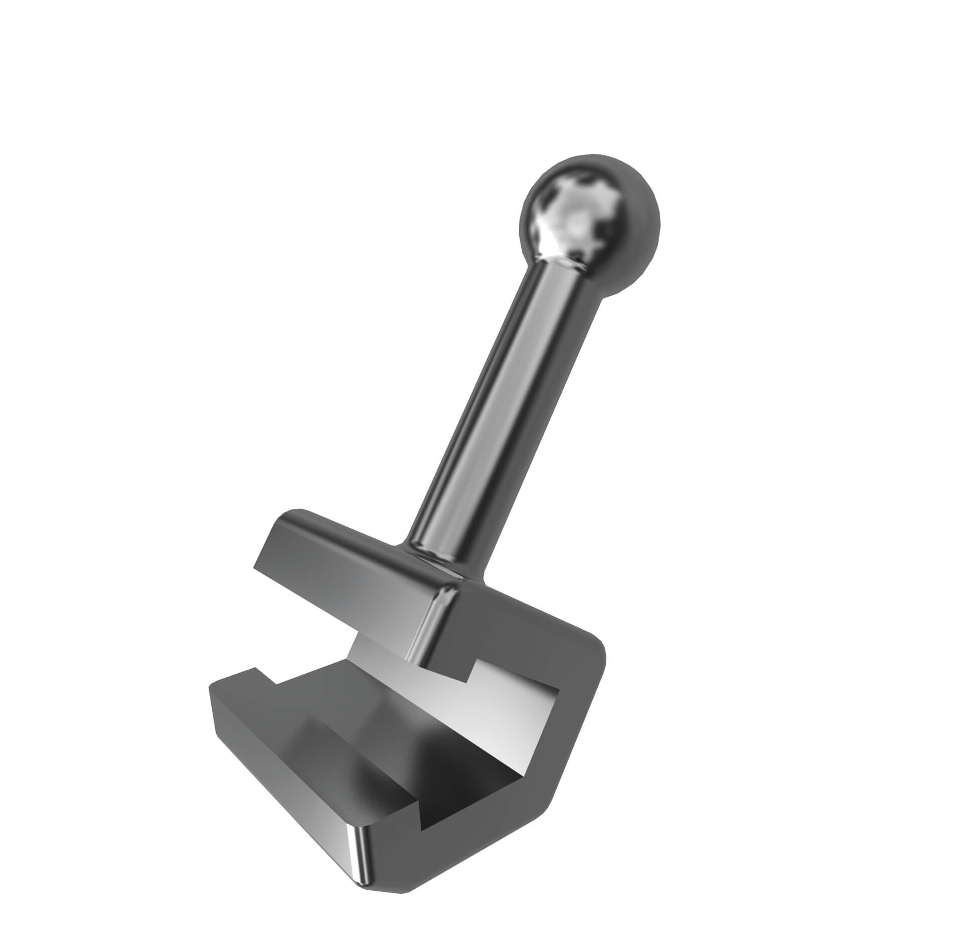 Klemmhäkchen mit Ball-Hook, lang (2,3 mm)