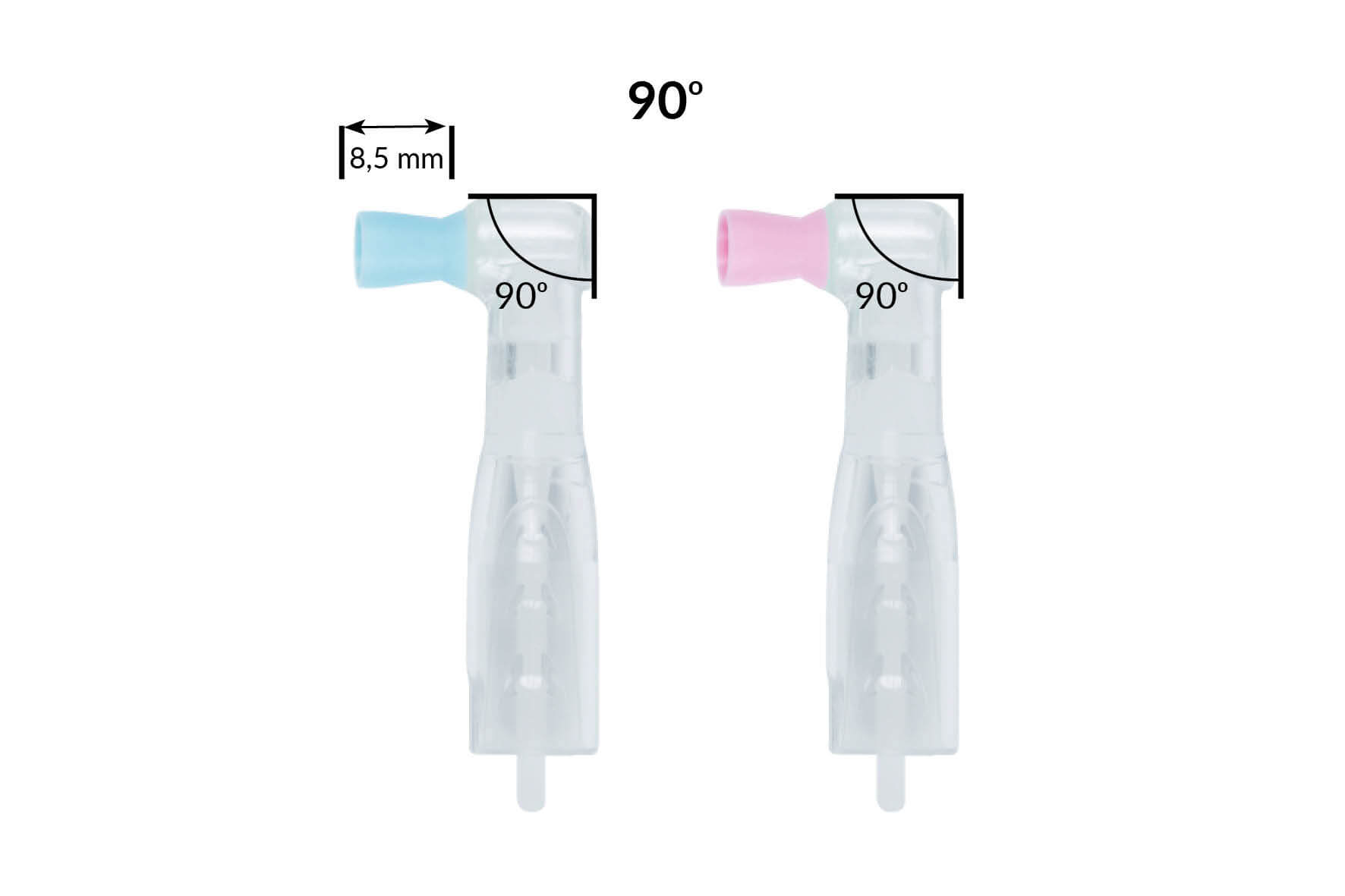 Einweg-Prophy-Angles, Polierkelch, 360°-Drehung, 90° Right Angle, soft (Pink)