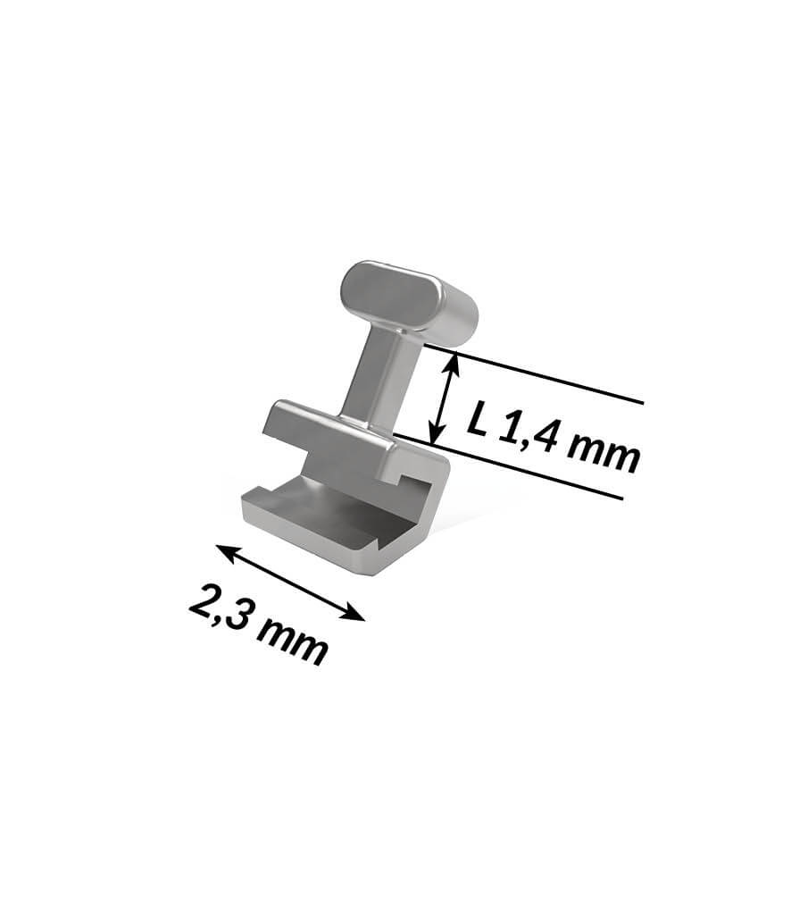 Short Crimpable Hooks - L 1.6 mm
