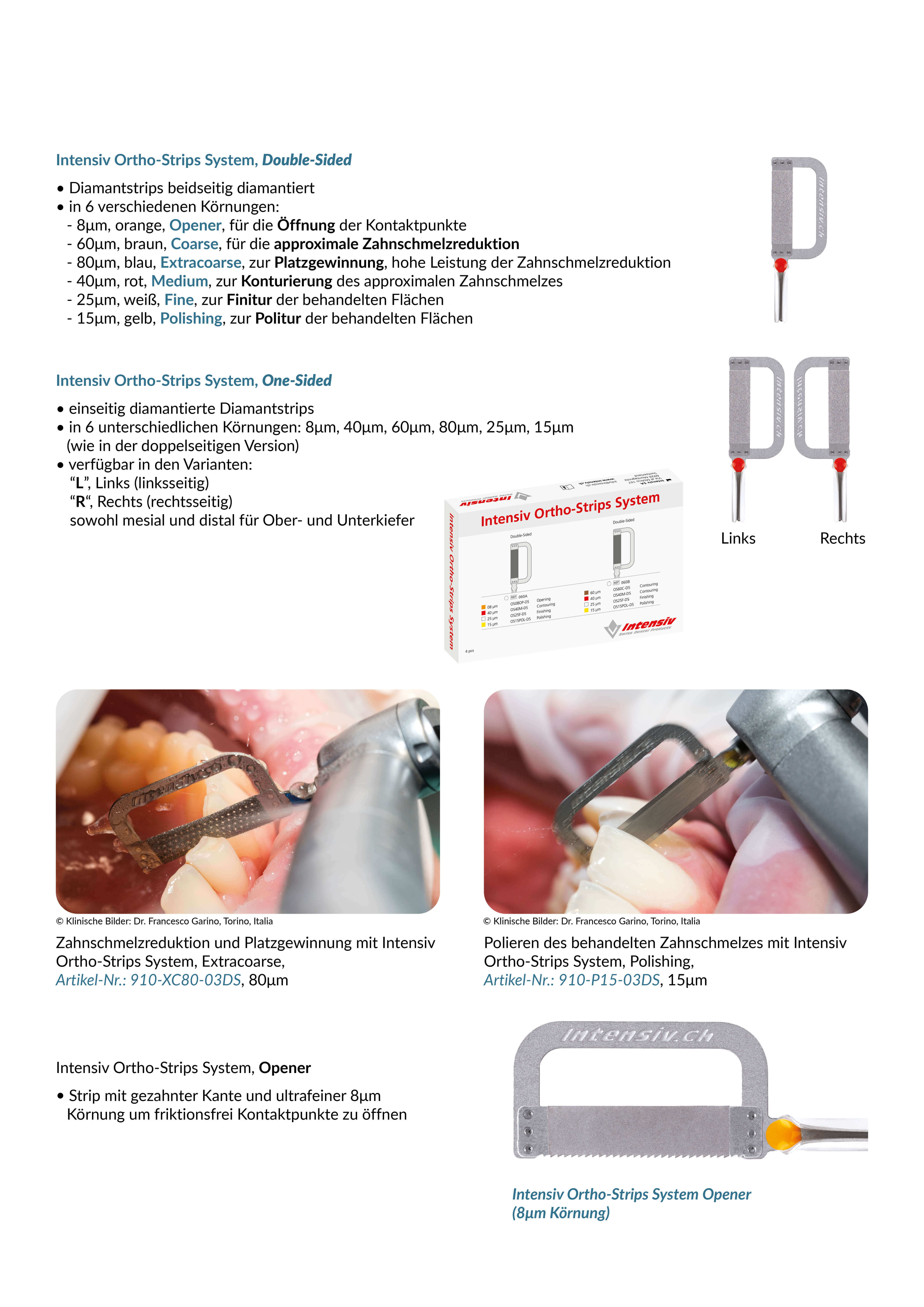 Intensiv Ortho-Strips System, 15µm, Polishing (gelb) Double-Sided