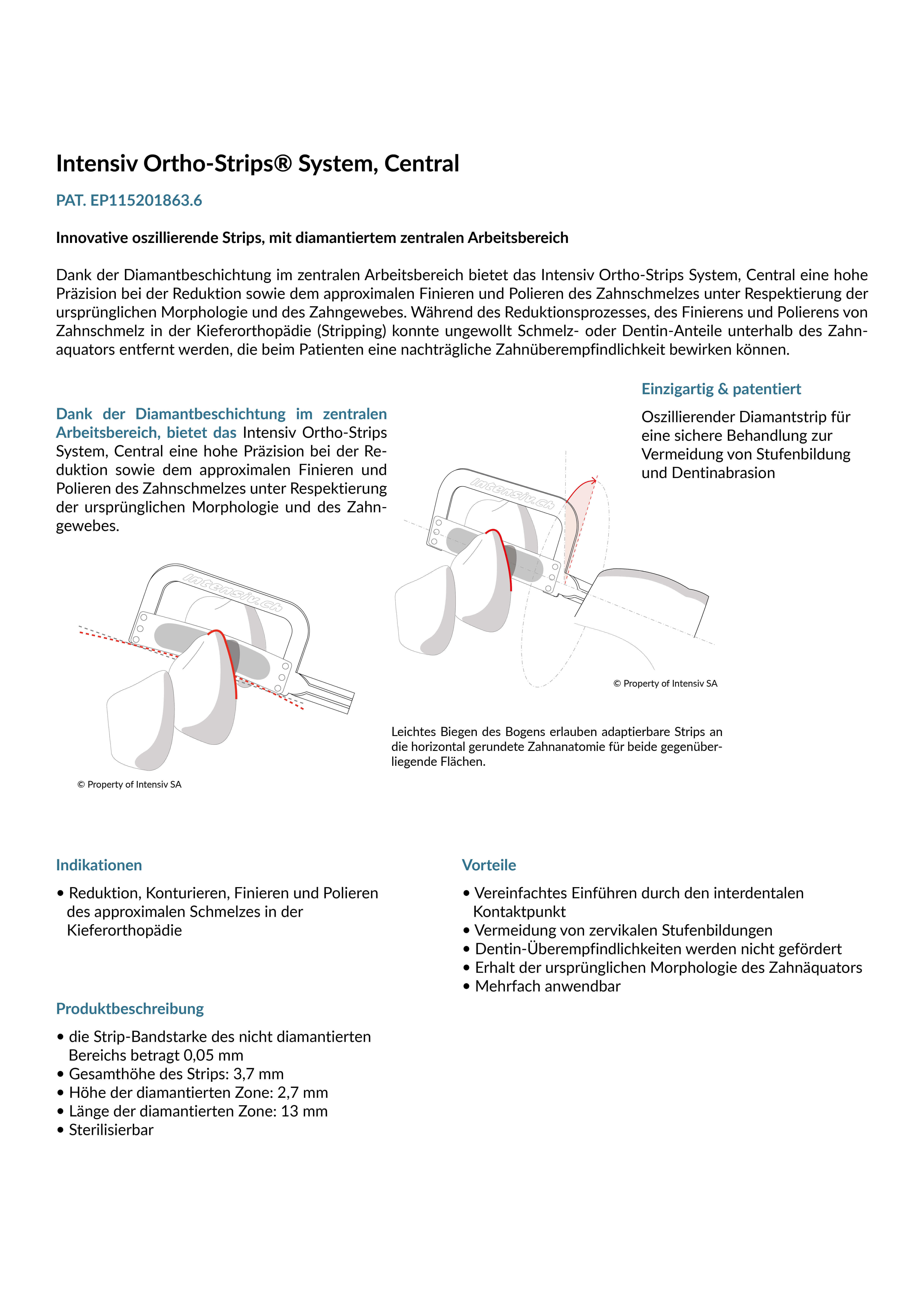Intensiv Ortho-Strips System - Central, 25µm, Fine, (weiß), Double-Sided