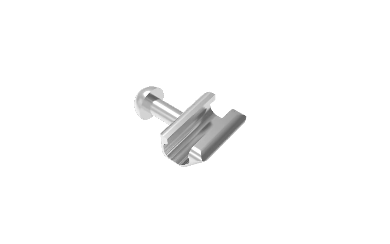 Clamp hook with hook 0.018" - L 1.3 mm