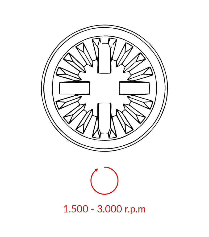 Einweg-Prophy-Angles Polierkelch, 360°-Drehung, 90° Right Angle, regular (Light Blue)