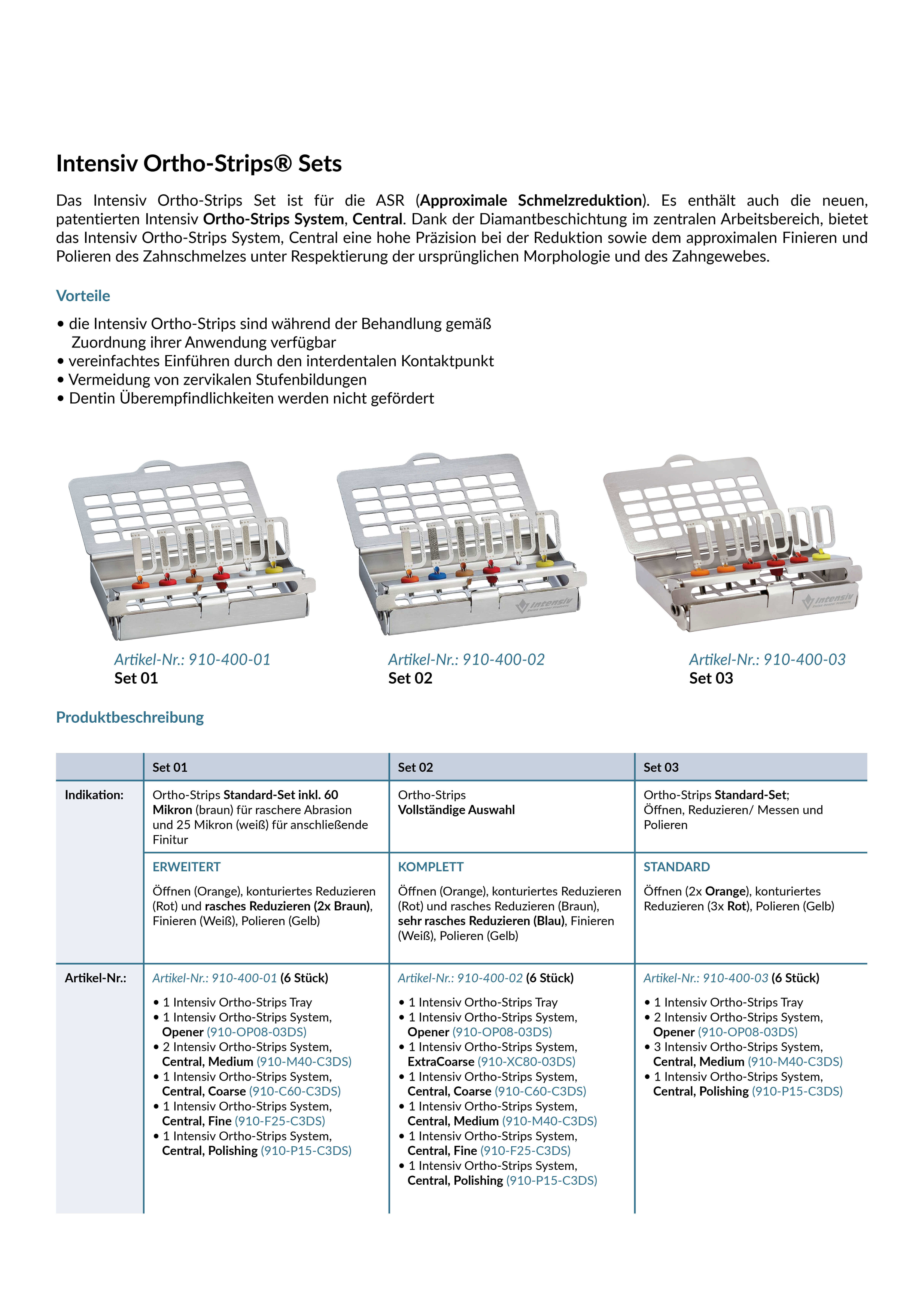 Intensiv Ortho-Strips® Set 02 (KOMPLETT)