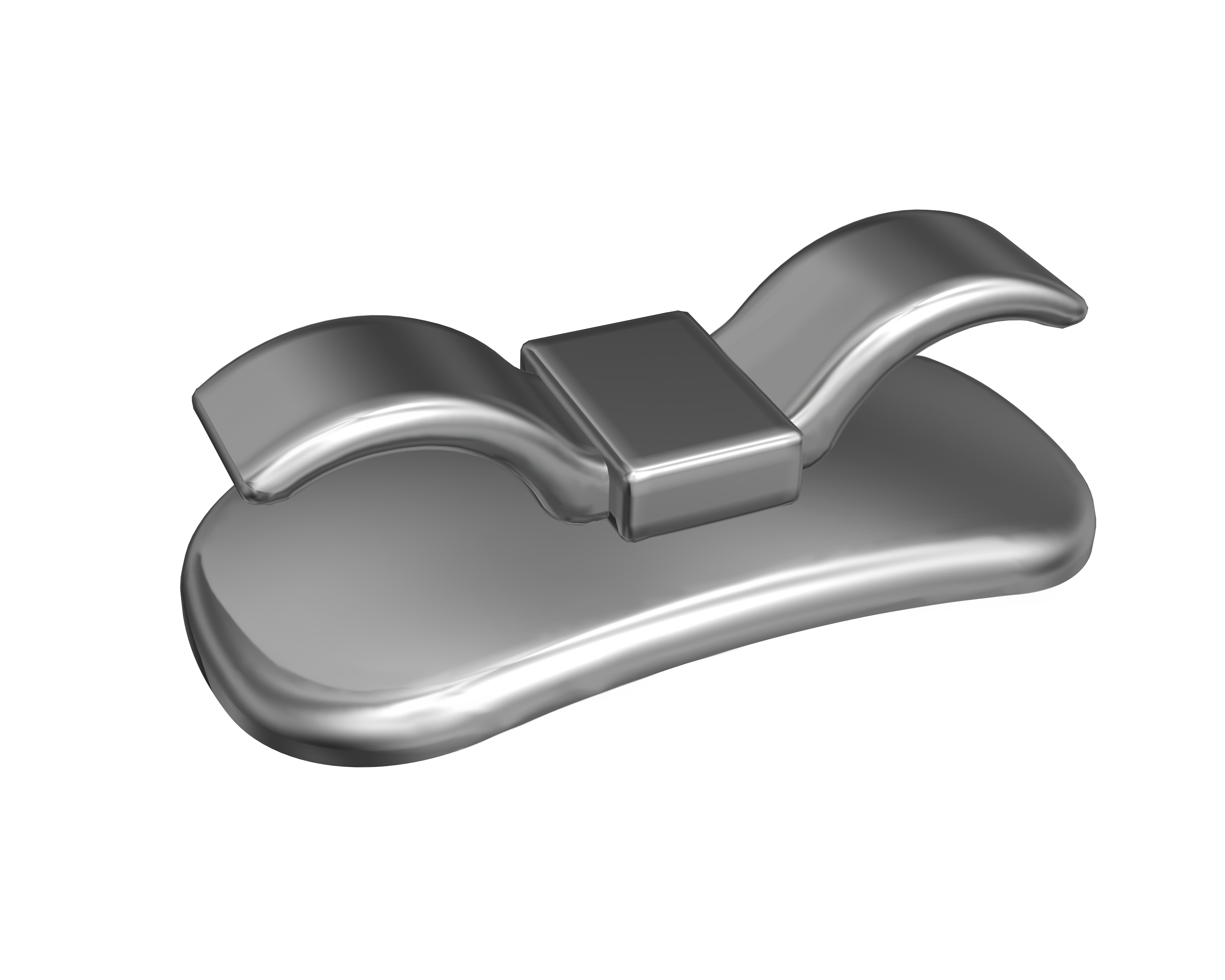 Lingual double hooks, with rectangular-oval base