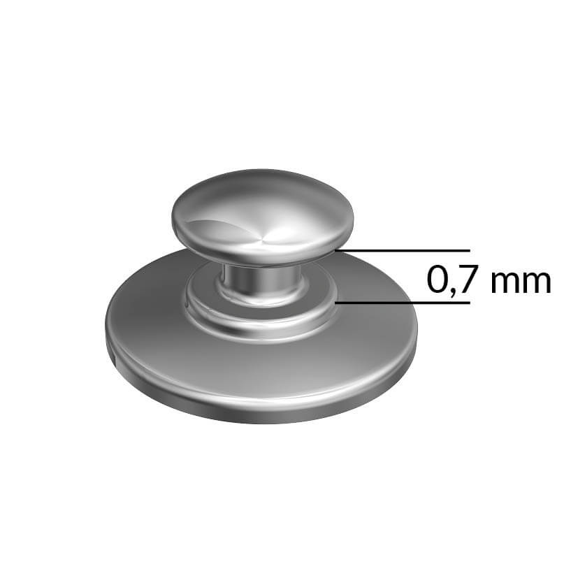Bondable lingual buttons, round base